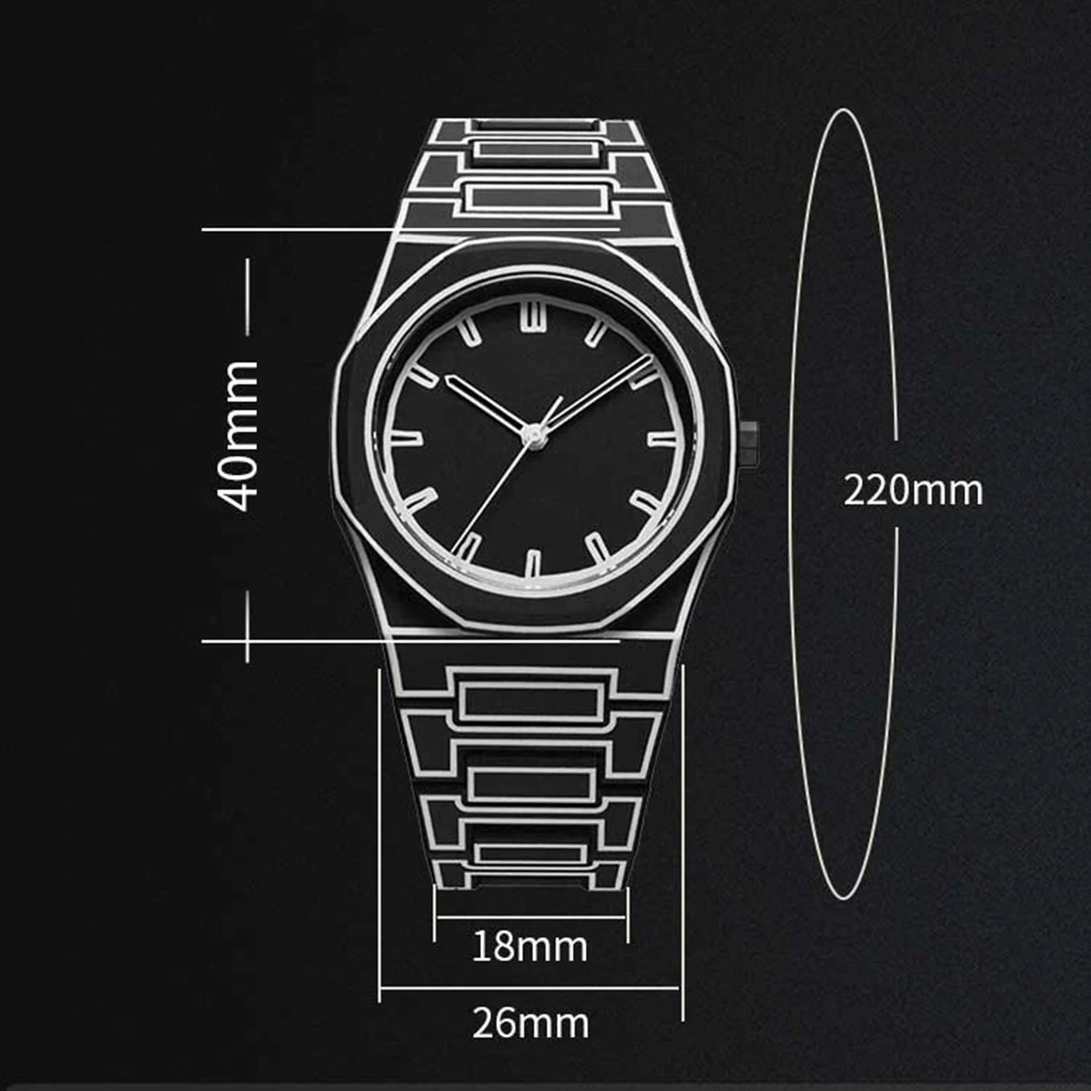 2025 Neue kreative Herren-Silikonuhr VA VA VOOM Marke Quarzuhrwerk Kreative Linien Freizeit Outdoor Sport Schwarz Armbanduhren