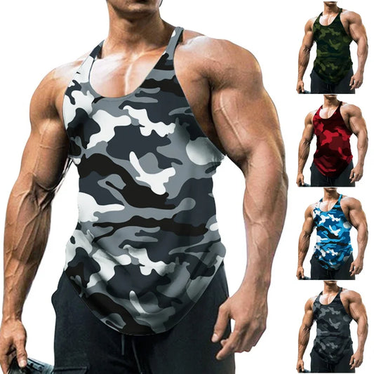 Clearance_Men's Thin Camouflage Sleeveless  Vintage Sports Fitness Training Vest_Continuous updates