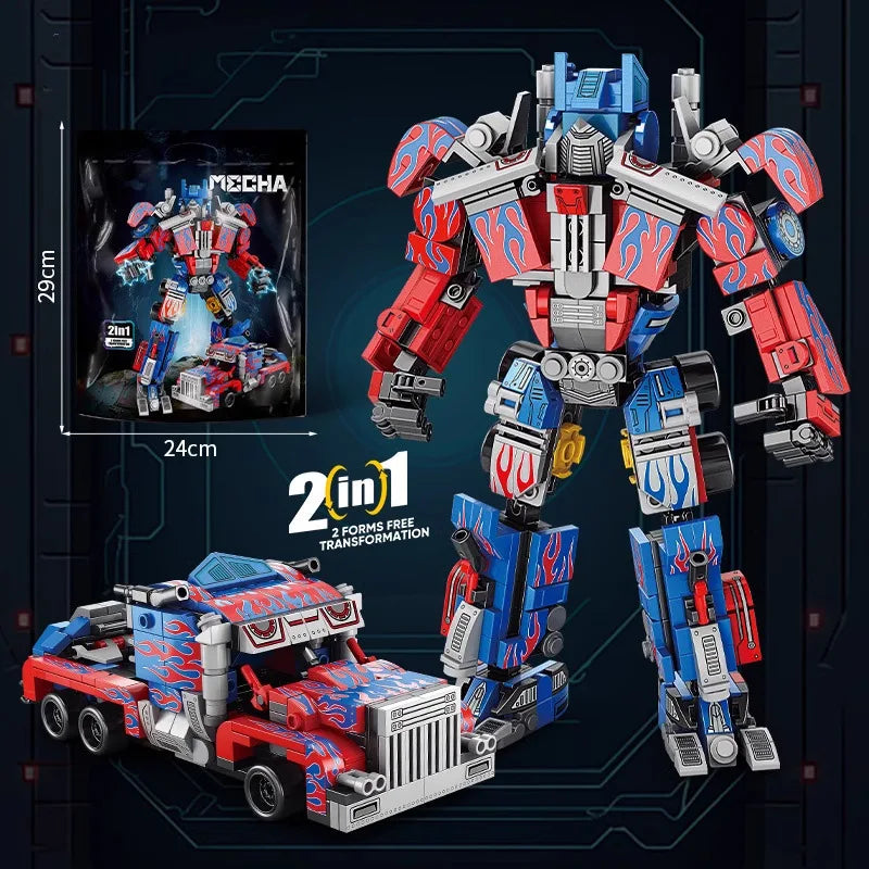 Autobots Decepticons Building Blocks Transformation Robot Children Educational Assembly Car King Kong Brick Assemble Toy Gift - Shoppiline