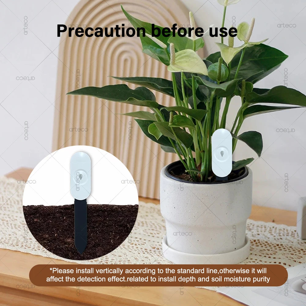 Zigbee Soil Moisture Sensor Temperature Humidity Luminance Detection Smart Soil Tester Moisture Sensor For Tuya APP Zigbee2MQTT