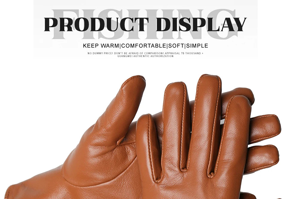 Women's sheepskin gloves winter warm plus velvet short thin touch screen driving color women's leather gloves good quality -2226