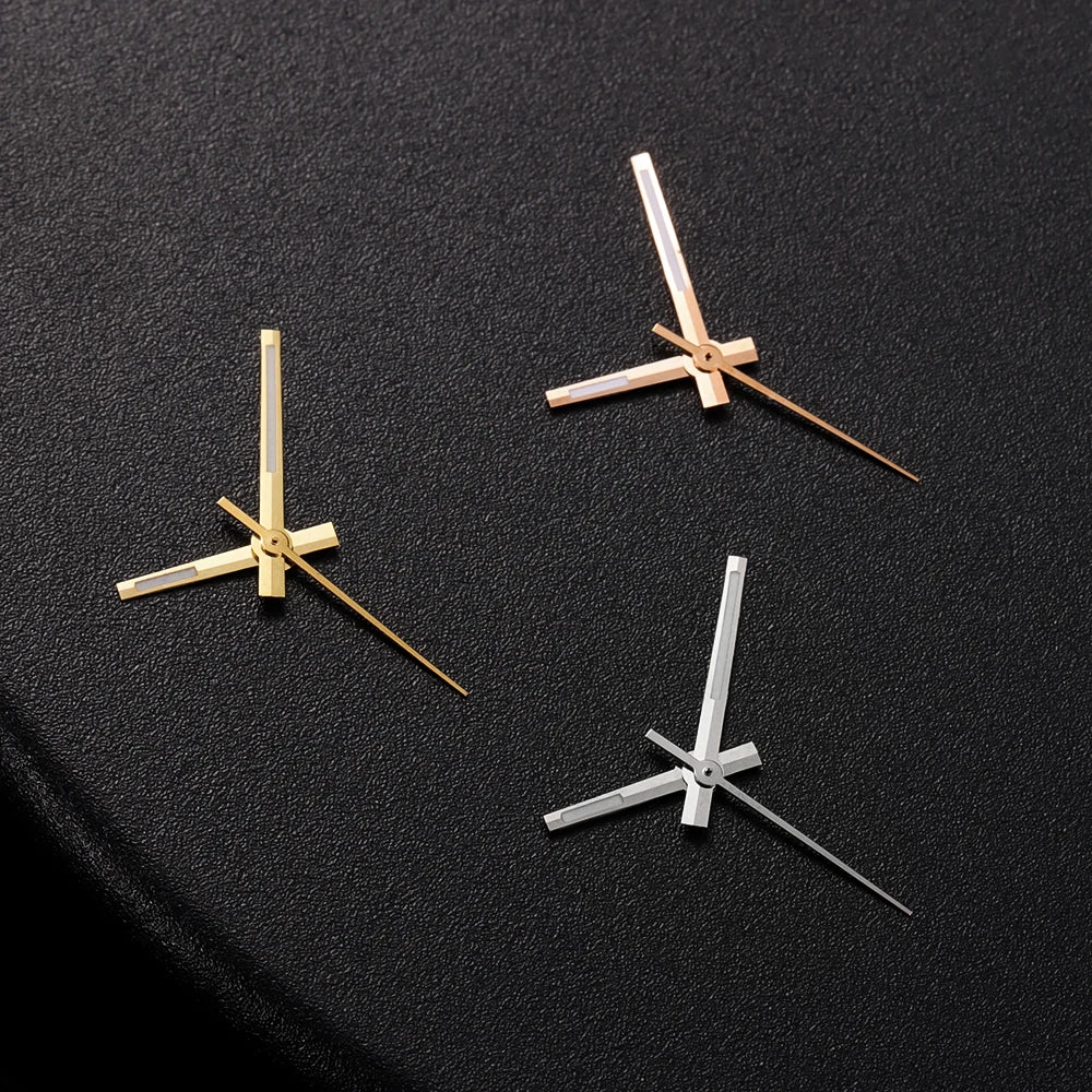 Modified Watch Hands Green Luminous Logbook Needle Silver Gold Rose Watch Accessories for NH35/NH36/4R/7S Movement