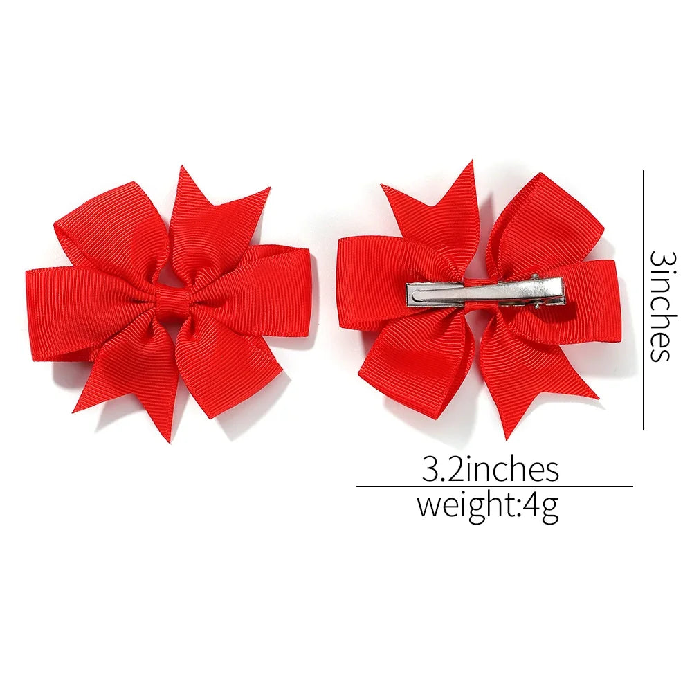 20/40Pcs Sweet Random Candy Color Bow Hair Clip Set for Baby Girls Cute Ribbon Hairpin Kids Headwear Kids Hair Accessories Gifts