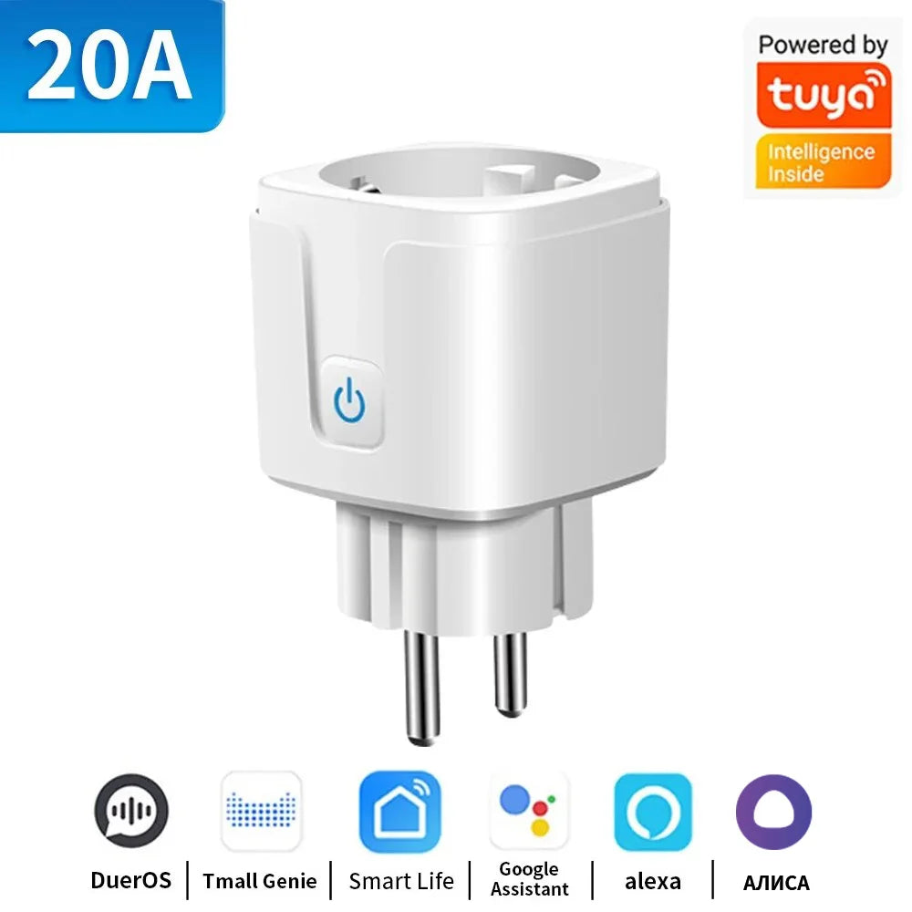 TNCE TUYA Smart Plug WiFi or Zigbee3.0 Socket EU 16A/20A Power Monitor Timing Function Voice Control Work With Alexa Google Home - Shoppiline