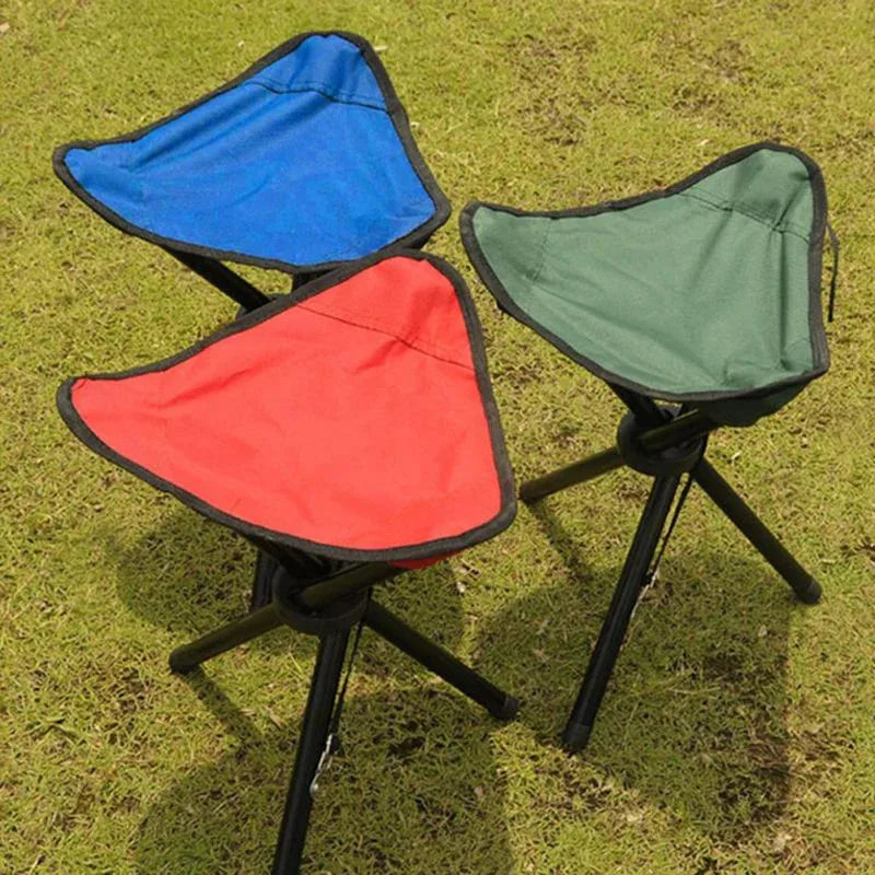 Portable Outdoor Folding Three-Legged Stool for Camping & Fishing