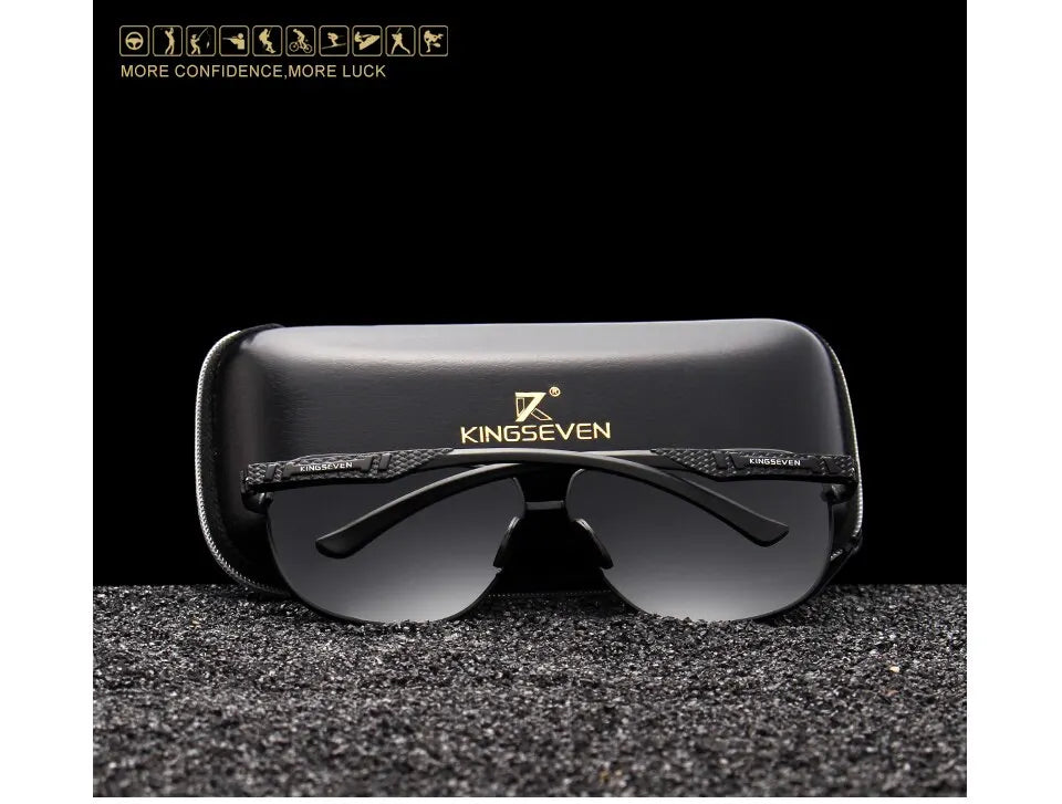 KINGSEVEN 2024 Polarized Men Aluminum Sunglasses UV400 Mirror Male Women for Men Fashion Eyewear Driving Sun Glasses