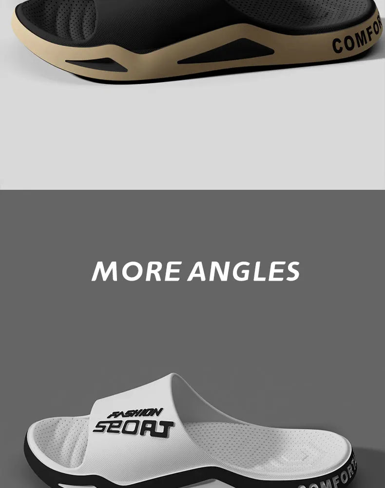 Men's Summer Fashion Slippers for Home ,Soft Soles, PVC Durable Material, Outdoor Sports and Leisure Beach Shoes for Couples