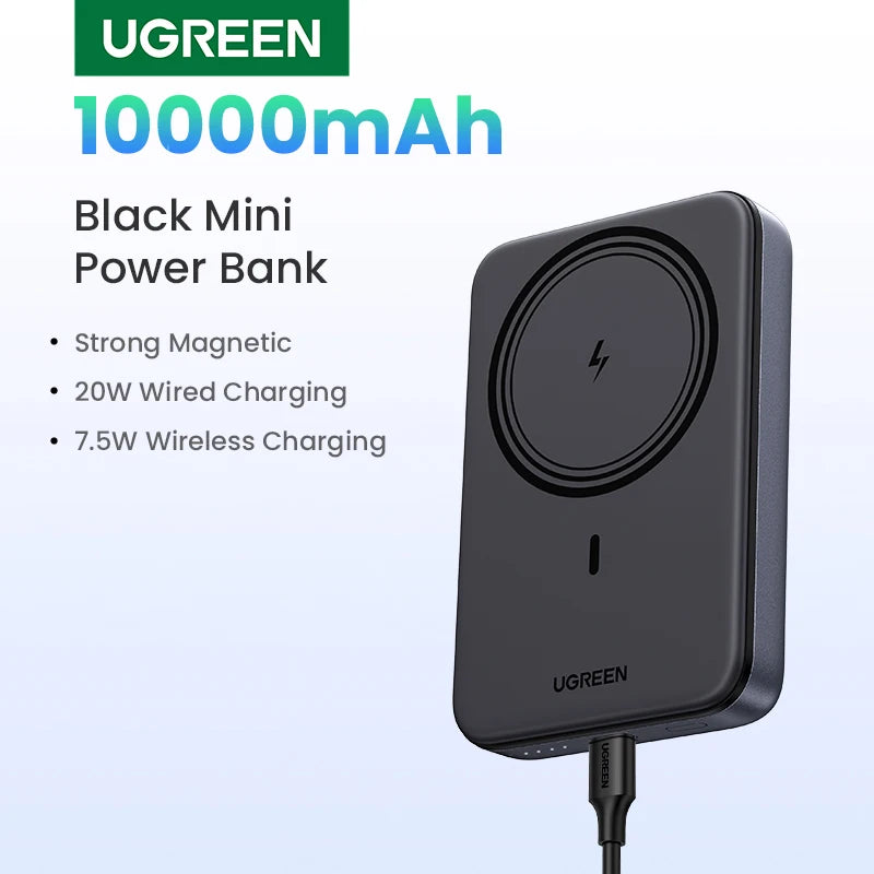 UGREEN PD20W Power Bank Magnetic 10000mAh Portable Wireless Fast Charging PowerBank for Magsafe for iPhone 17 15 Pro Max 16 Pro - Shoppiline