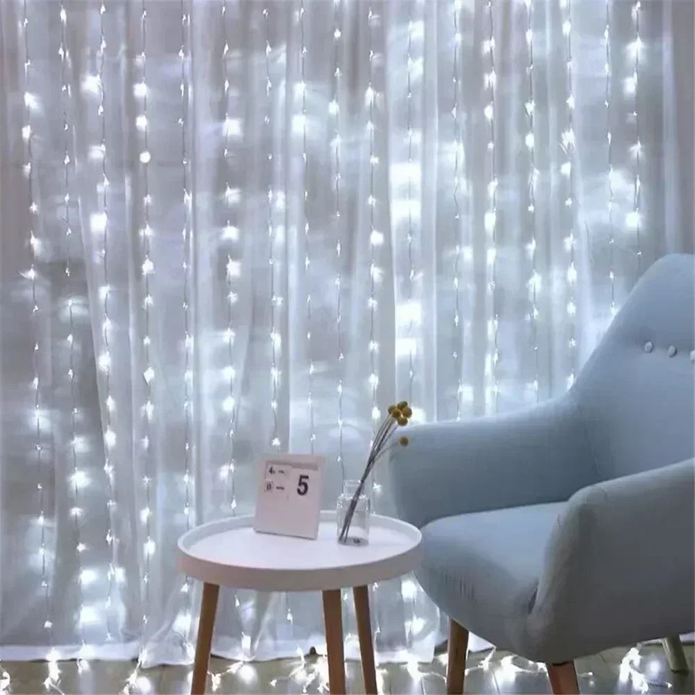 Remote Control USB Fairy Lights 3M LED Curtain String Lights for Christmas Home Bedroom Decor Festive Party New Year Wedding