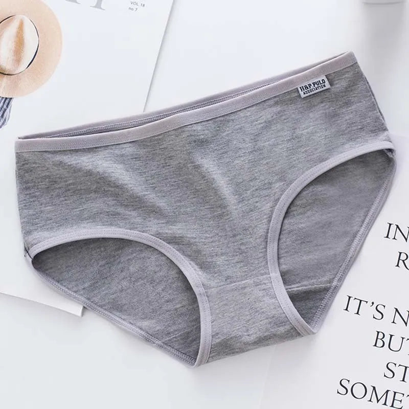 7Pcs/Lot Women Panties Cotton Underwear Breathable Soft Sexy Lingerie Female Briefs Girls Cute Solid Color Underpants Plus Size