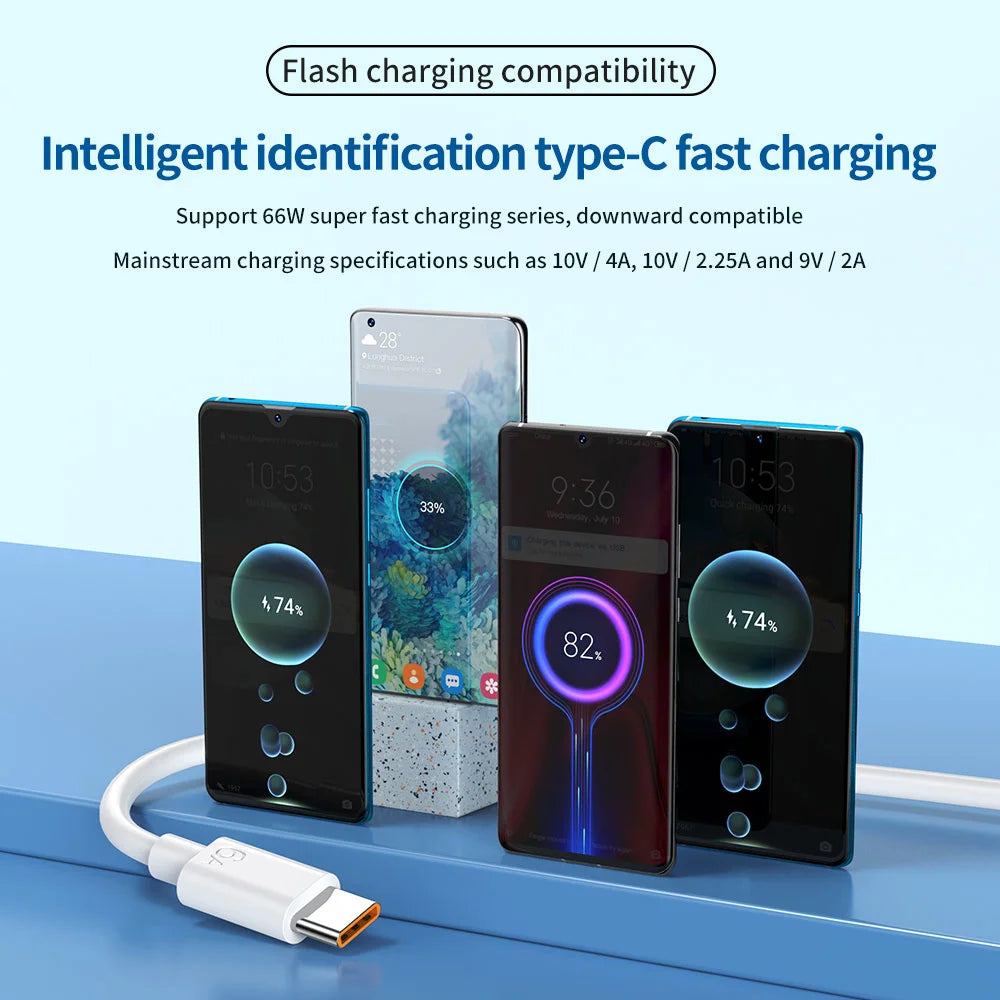 6A USB To Type C Data Cable 67W USB Fast Charger Power Adapter For Xiaomi 14 15 17 Mi 11Pro MIX Fold 12 Ultra Redmi note11 pro
