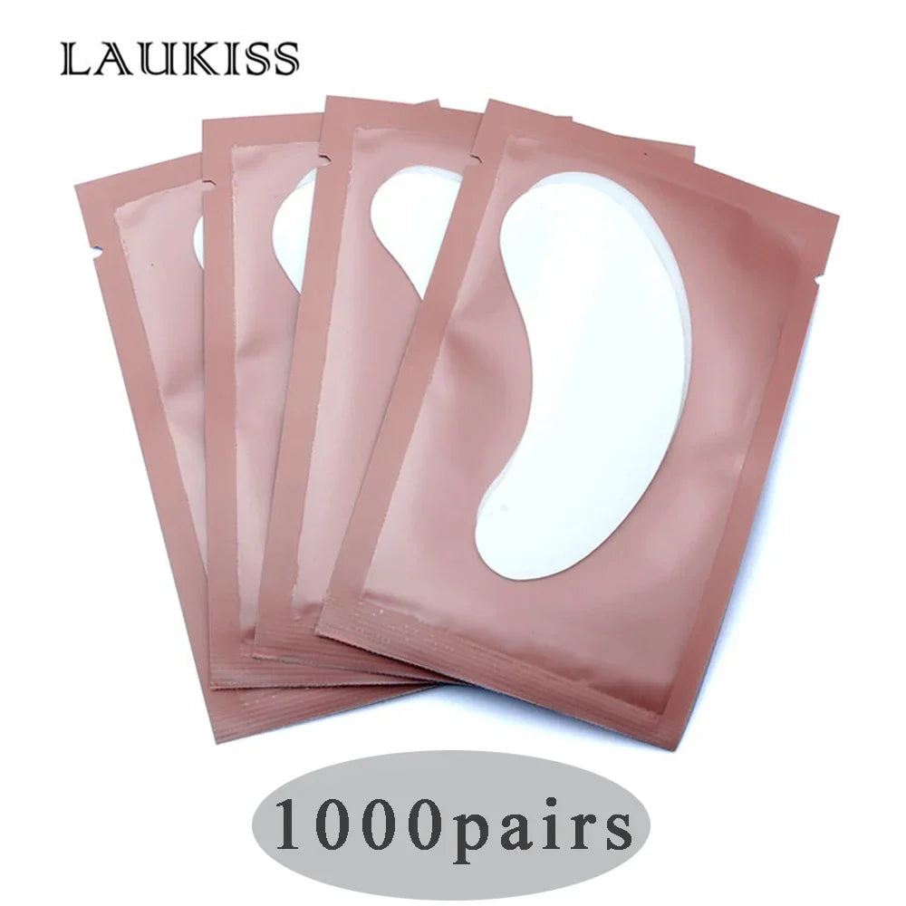 50/500/1000 Stück Hydrogel-Pads für Wimpernverlängerung, Unteraugenpads, Wimpernsticker, Tools, Großhandel LAUKISS