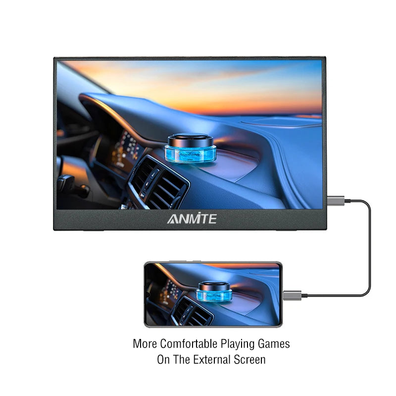 14 Inch Portable  Touch Monitor Non-touch optional 16:10 400cd/m2 Gaming Computer Expand Display For XBox PS4/5 Switch Loptop - Shoppiline
