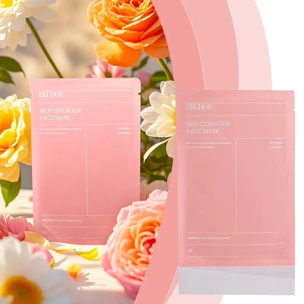 5/10 masques faciaux au bio-collagène, réduisent les pores, hydratent en profondeur, masque de nuit hydratant et rafraîchissant pour les soins de la peau du visage