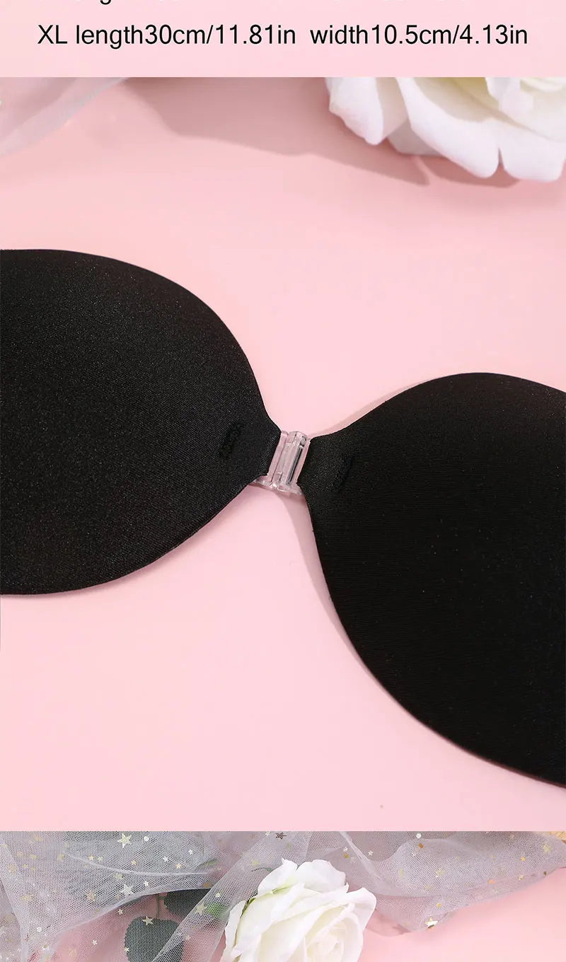 FINETOO 1-15PCS Women Invisible Nubra Breast Patch Tow-Color Hypoallergenic Mango Cup bra Silicone Non-Falling Off Thin