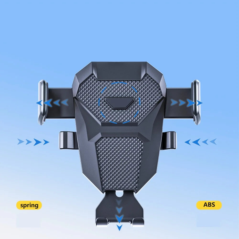 Car phone holder with automatic locking and silicone bottom suction cup navigation bracket