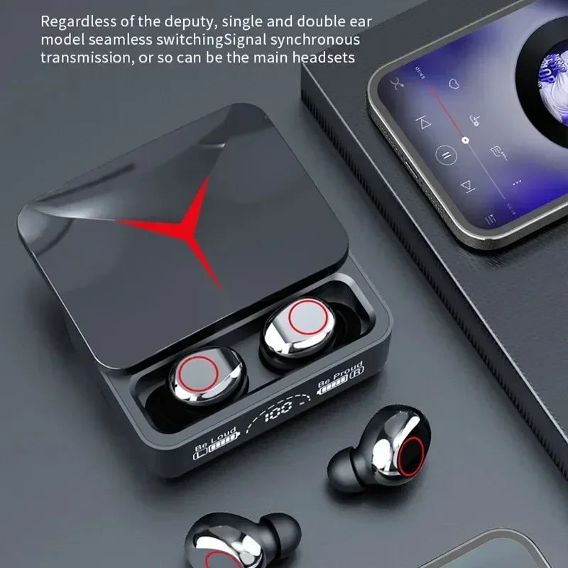 VIKEFON M90 TWS Bluetooth 5.3 Earphones Wireless Headphones Touch Control Gaming Headsets HIFI Stereo Sound Reduction With Mic