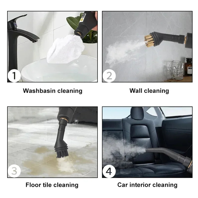 High And Temperature Handheld Steam Cleaners Air Conditioner Kitchen Hood Car Steam Clean Machine Floor and More Cleaning - Shoppiline