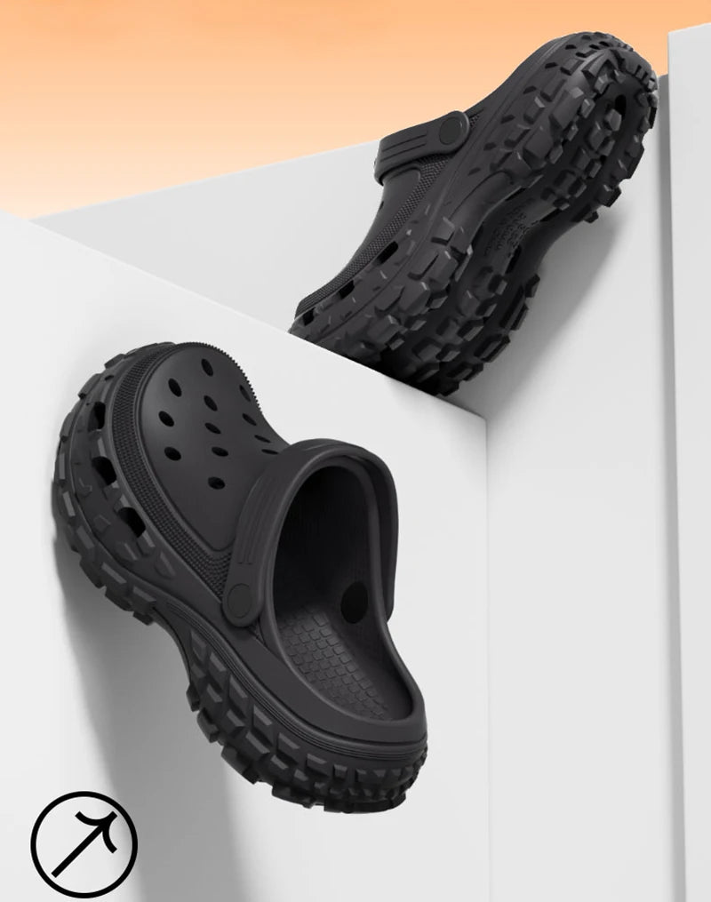Women Platform Sandals 2024 Summer Closed Toe Non-slip Beach Sandals Woman Lightweight Soft Bottom Non-slip Sandalias for Home