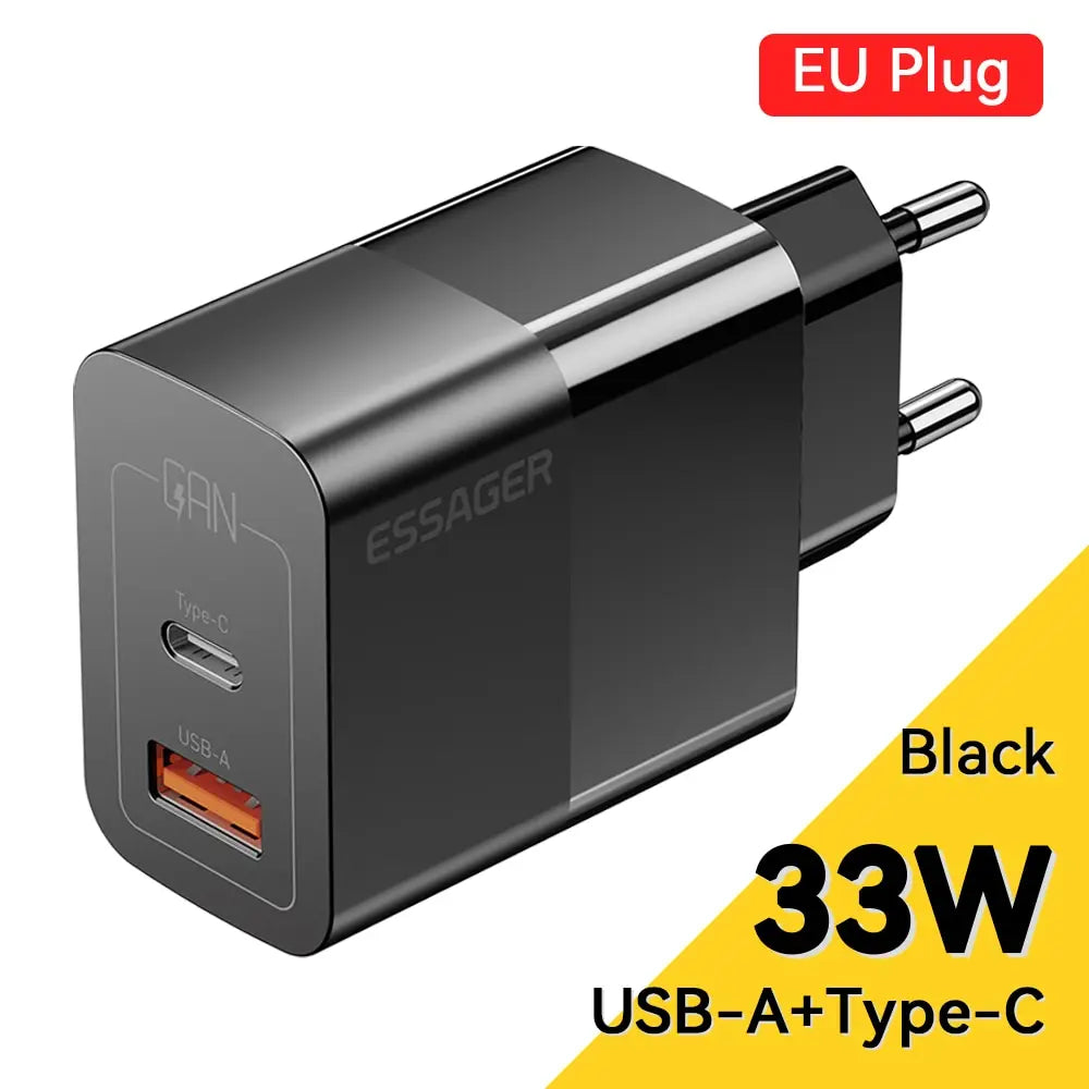 Essager USB C Charger 33W GaN Type C PD Fast Charging For iPhone 14 13 12 11 Pro Max XS 8 P For iPad Pro Air iPad Mini - Shoppiline