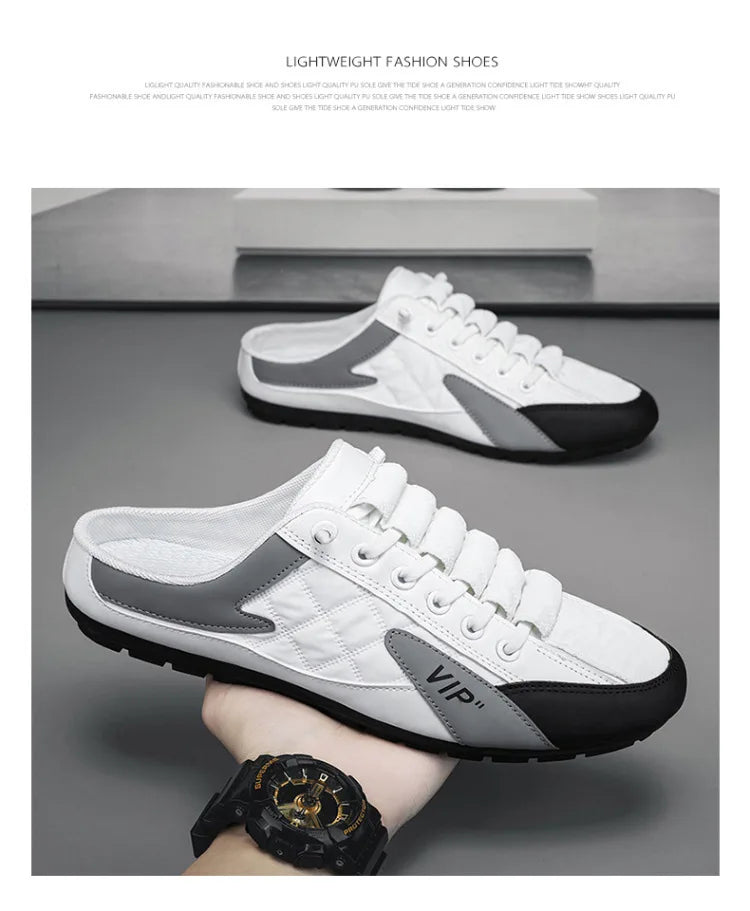 2025 Summer Slippers for Men Trendy Men's Flat Bottom Casual Shoes Soft Sole Support Shoes Men's Sneakers Zapatos De Hombre - Shoppiline