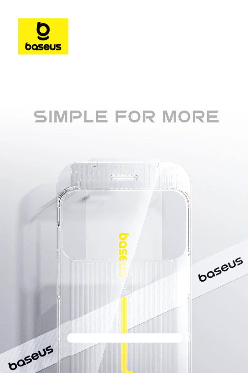 Baseus Tempered Glass for iPhone 17 16 15 14 13 12 Pro Max Screen Protector HD With Cleaning Kit Anti Peeping Dust-proof Glass - Shoppiline