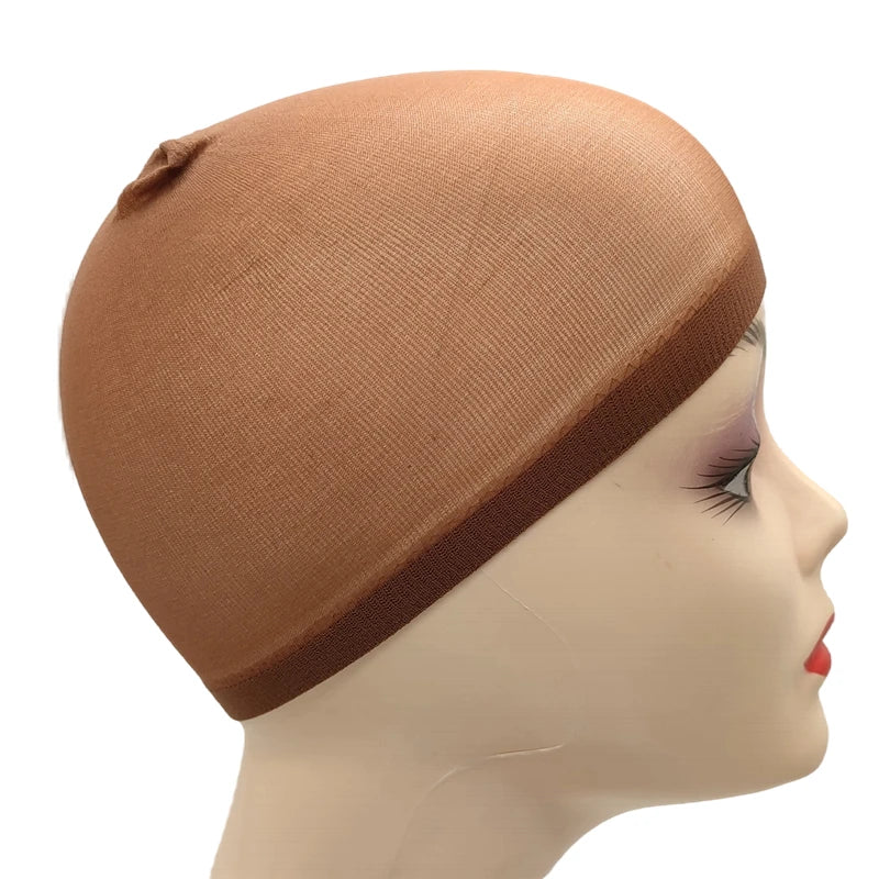 2 bonnets perruque en filet pour tissage de cheveux, de couleur noire/marron/chair/beige, extensibles, taille unique, pour la fabrication de perruques