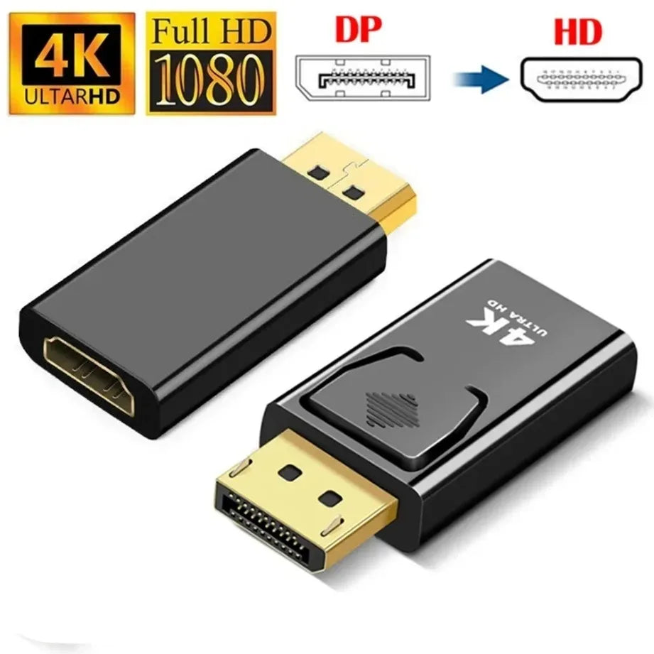 4K/1080P DP Male To Female HDMI-Compatible DisplayPort To HDMI-Compatible Adapter 4K60Hz HD Converter for Laptop PC Projector
