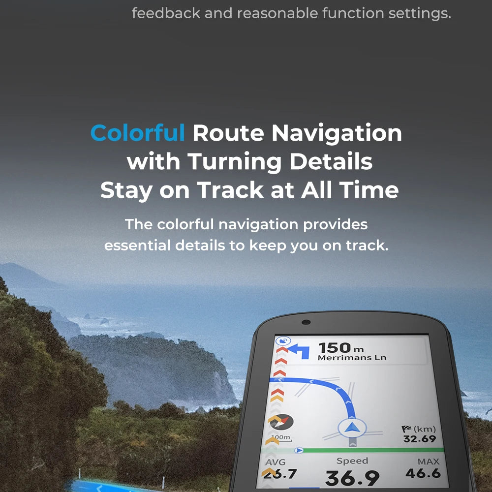 GEOID CC600 Route Navigation Bicycle GPS Computer 11 Languages Wireless Bike Speedometer Automatical WIFI ANT+ Odometer - Shoppiline