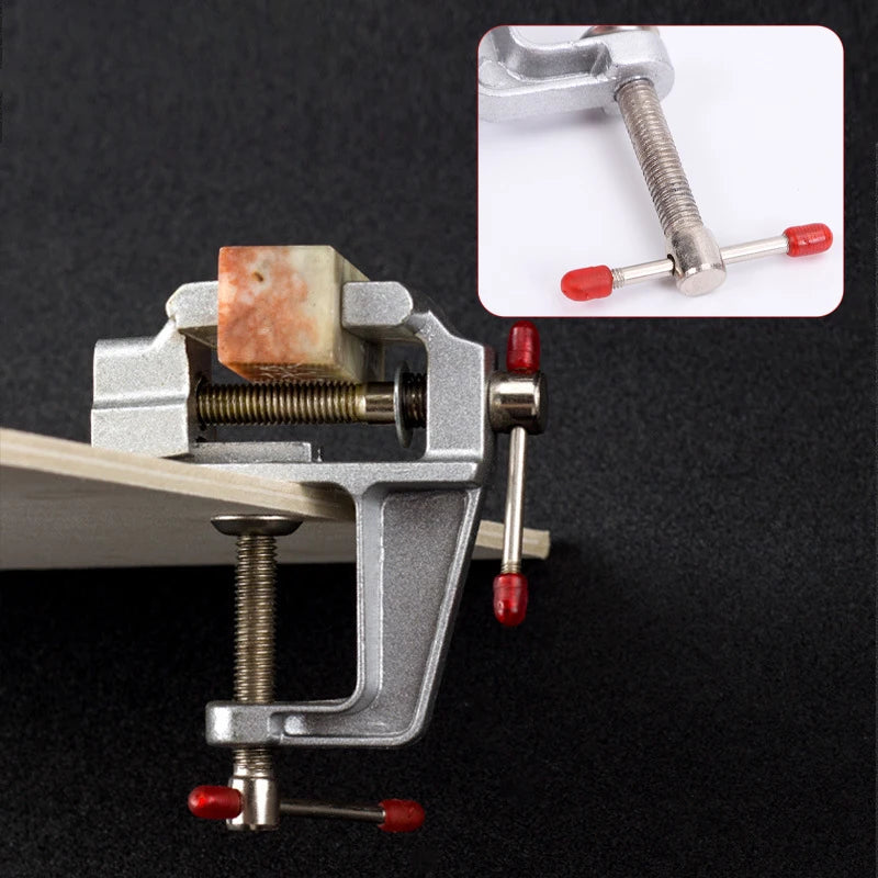 Small Jewelers Hobby  Clamp On Table Flat Pliers Tool Mini Vice Bench Vise Muliti-Funcational 3.5&quot Aluminum Miniature