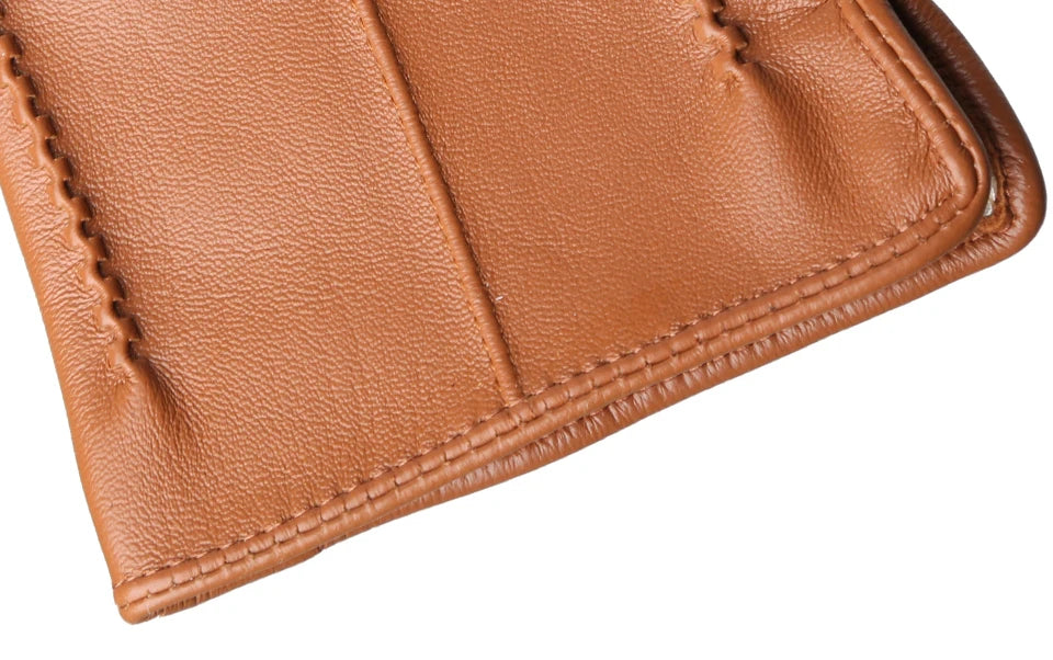 Women's sheepskin gloves winter warm plus velvet short thin touch screen driving color women's leather gloves good quality -2226