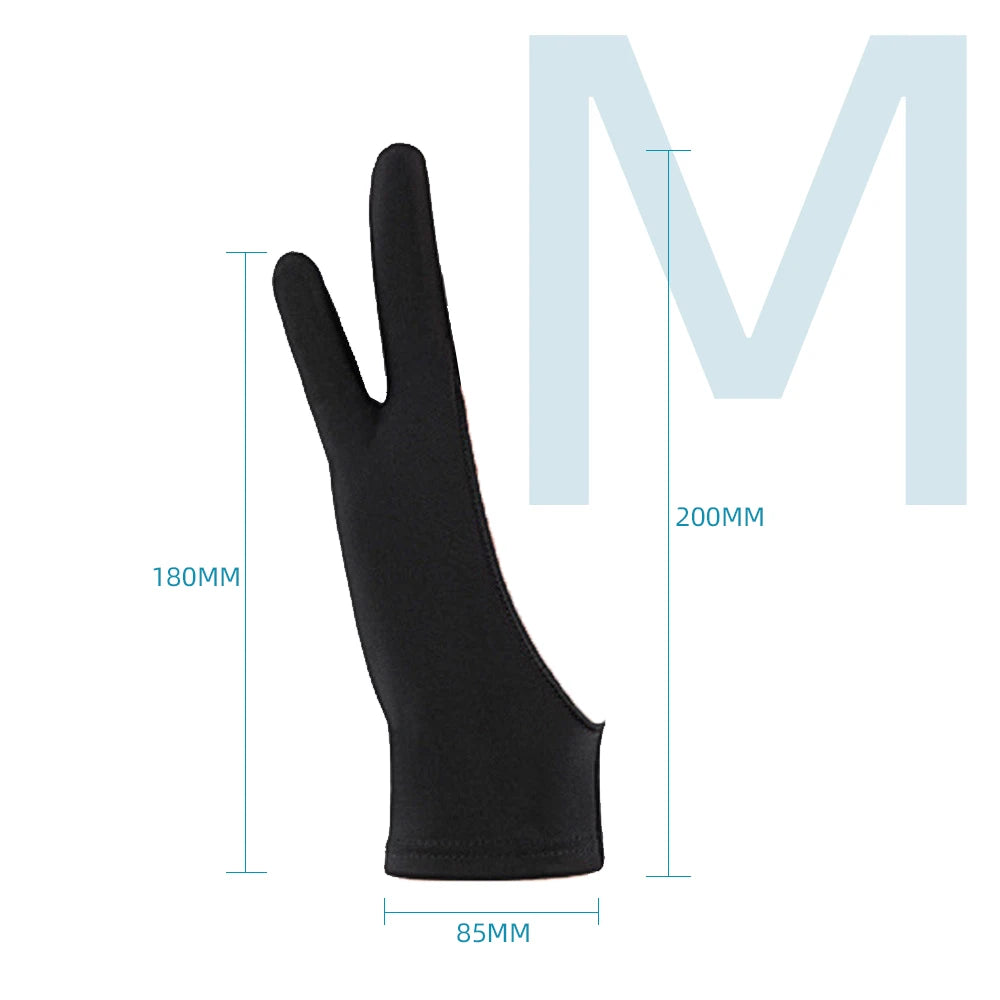 Two-finger Painting Gloves Anti-touch Anti-pollution Anti-dirty, Right And Left Hand Glove,for IPad Tablet Touch Screen Drawing