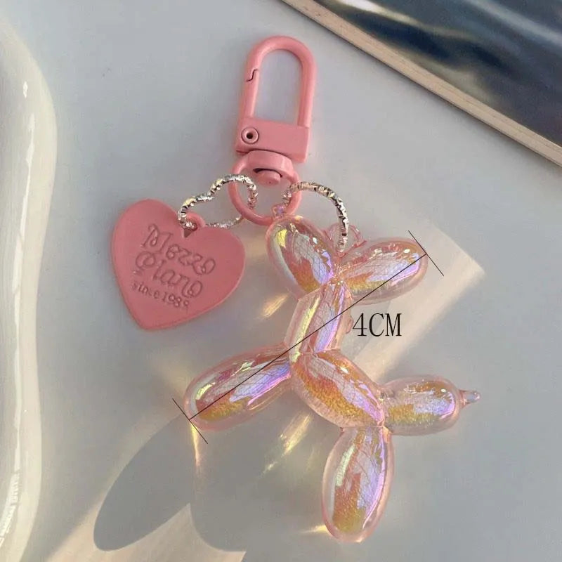 New Candy Color Balloon Dog Keychain for Girls Creative  Balloon Dog Phone Chain Key Buckle Accessories Bag Pendant Toys
