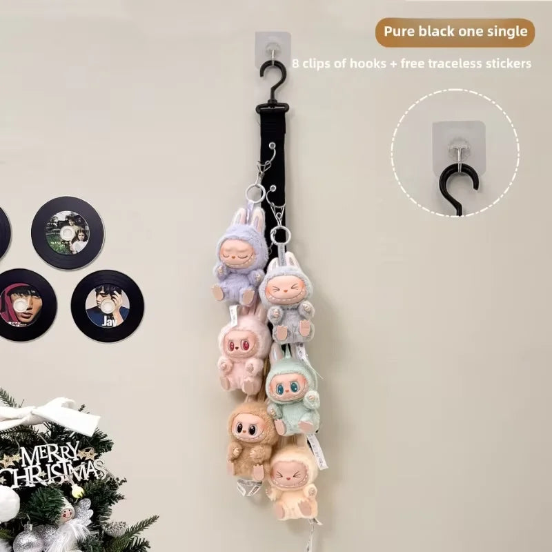 Pendant Storage Display Shelf Doll Wall for Doll Practical Plush Door Behind Clip Wardrobe Wall Hanging Storage Bag