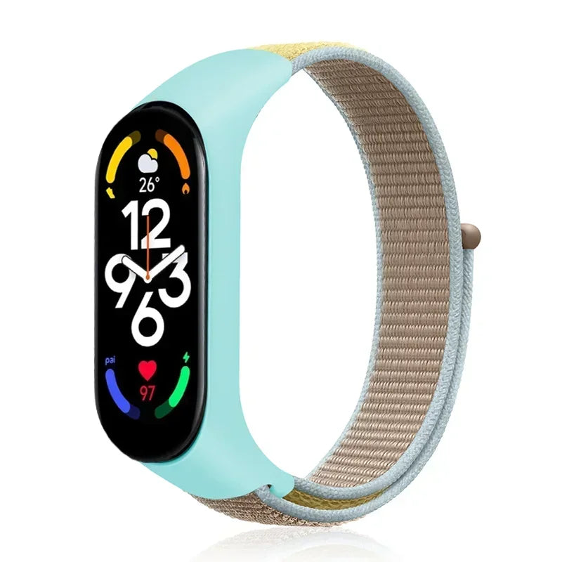 Nylon loop Mi band 4 5 6 Strap Replacement Soft Adjustable Wrist Watchband Pulsera correa For Xiaomi Mi band 3 4 5 6 7 Bracelet