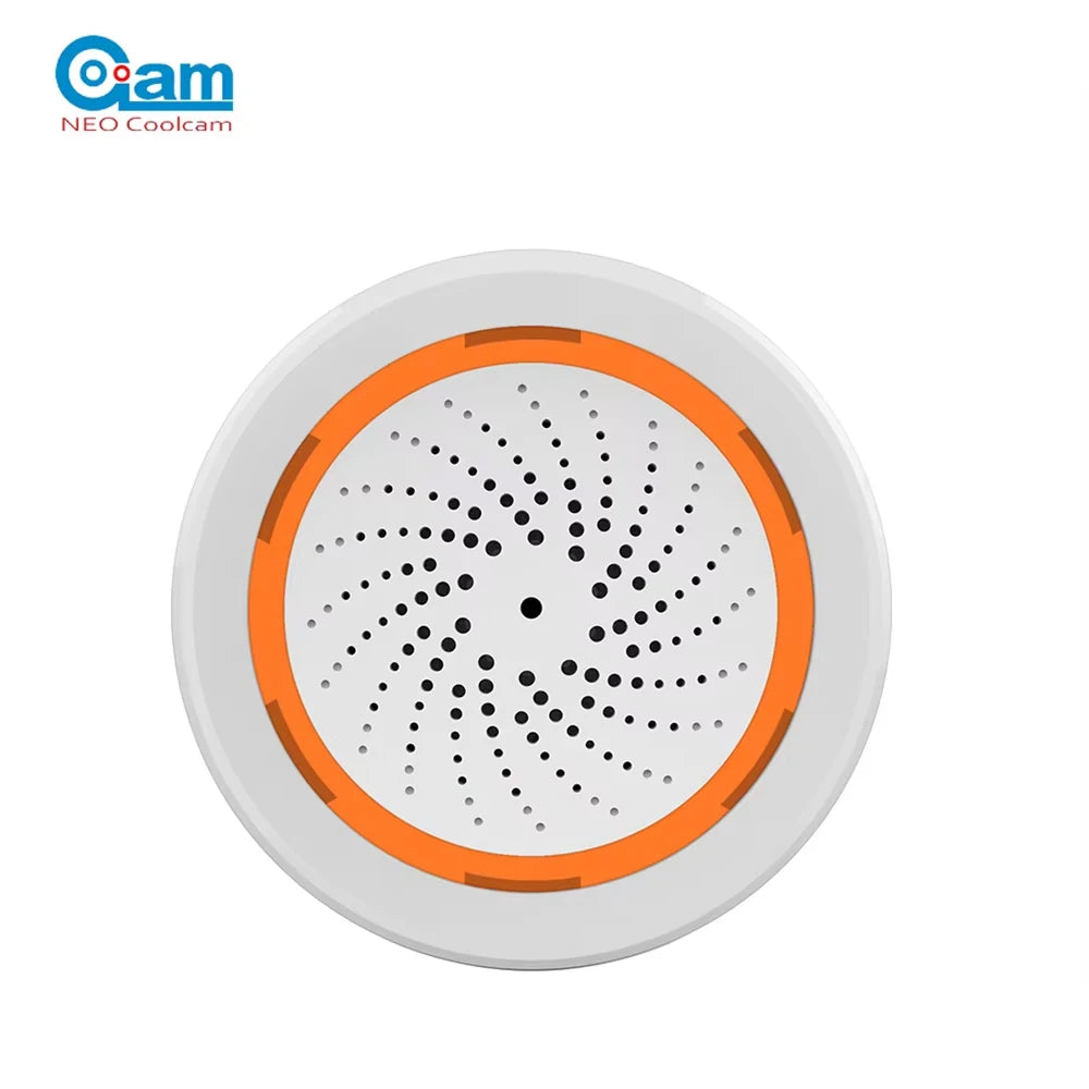 Coolcam Tuya Zigbee Smart Siren Alarm For Home Security with Strobe Alerts Support USB Cable Power UP Works With TUYA Smart Hub - Shoppiline