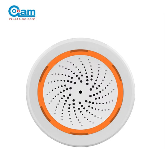 Coolcam Tuya Zigbee Smart Siren Alarm For Home Security with Strobe Alerts Support USB Cable Power UP Works With TUYA Smart Hub - Shoppiline