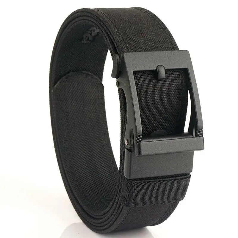 1pc Men's Belt Outdoor Multi Function Alloy Buckle Tactical Belt Canvas For Nylon Belt Training Quick Hanging Belts Neutral Belt