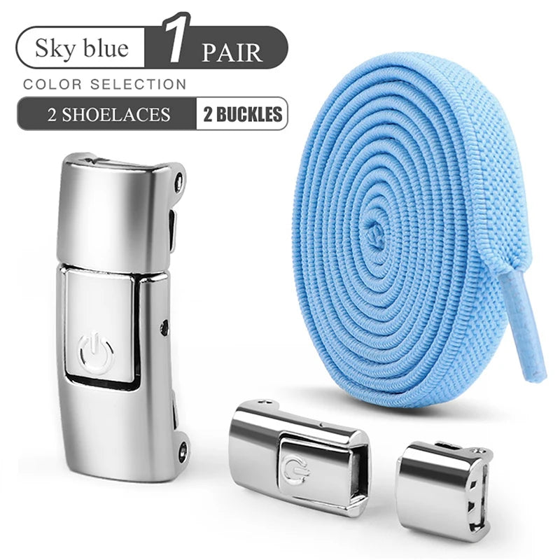 8mm Schnürsenkel ohne Binden, Pressverschluss Schnürsenkel, Elastische Schnürsenkel, Sneaker Kinder Erwachsene, Verbreiterte flache Schnürsenkel für Schuhe