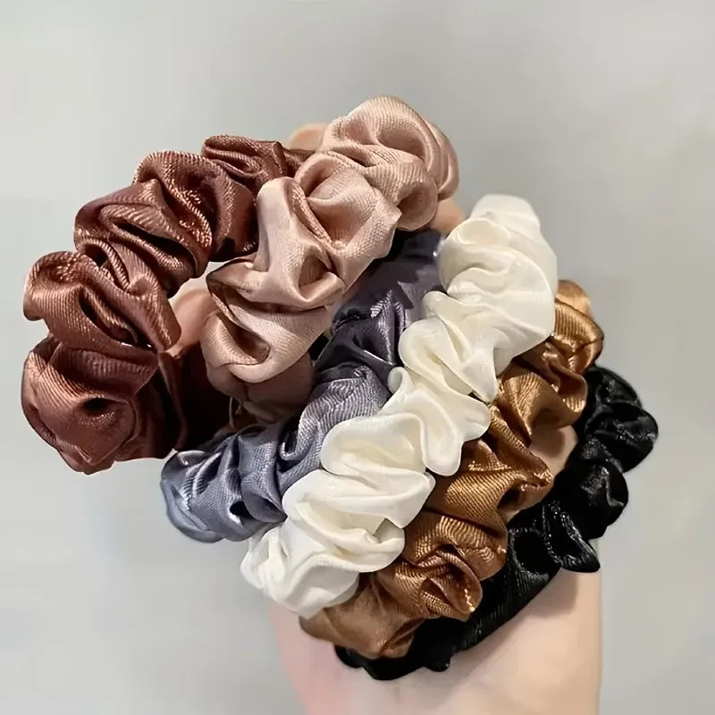 6pcs Satin Hair Scrunchies for Women - Softer Than Silk Scrunchies for Hair | Satin Scrunchies for Girls |