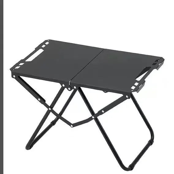 Portable Folding Camping Table,Stainless Steel Outdoor Dining Table,Compact Design for Camping,Beach, BBQ,and Hiking (Foldable)