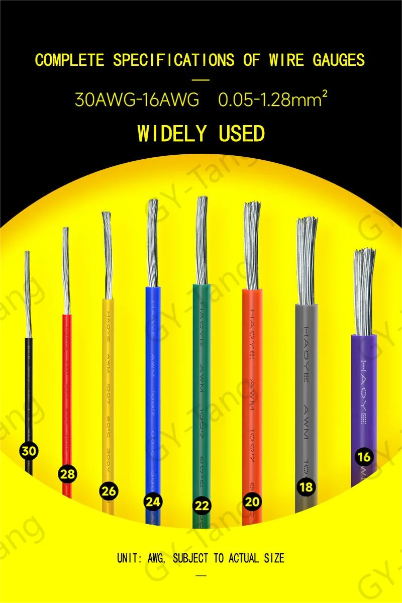 20-24AWG Electric Wire Flexible Silicone Wires 22 Gauge Stranded Tinned Copper Wire 5 Colors 16.4ft/5m Each or 32.8ft/10m Each - Shoppiline
