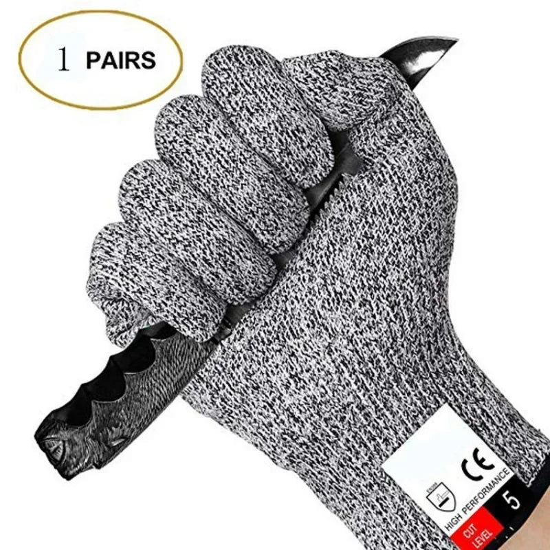 Hot Level 5 Protection Safety Anti Cut Gloves High-strength Kitchen Cut Resistant Gloves For Fish Meat Cutting Safety Amagi