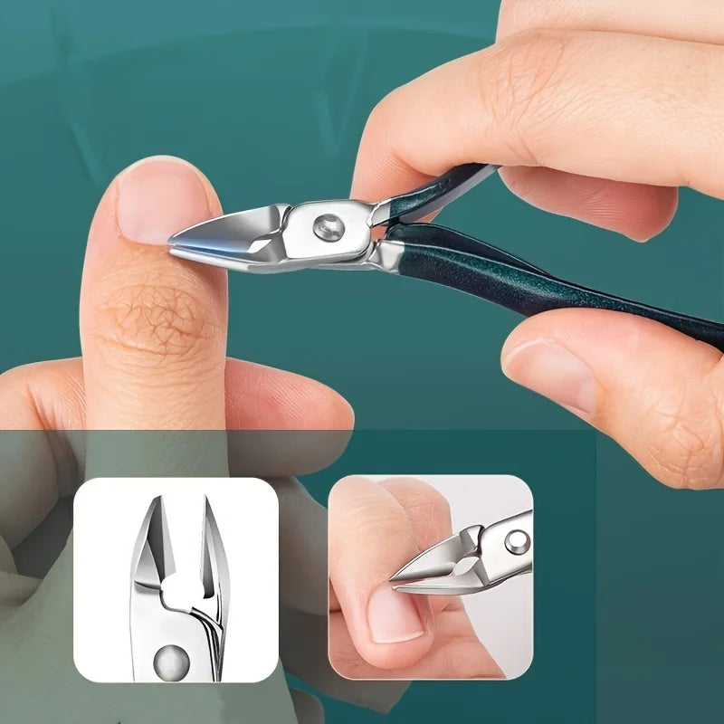 Trousse de manucure et pédicure professionnelle 7/10/12/18 pièces en acier inoxydable, ensemble de coupe-ongles avec étui de voyage