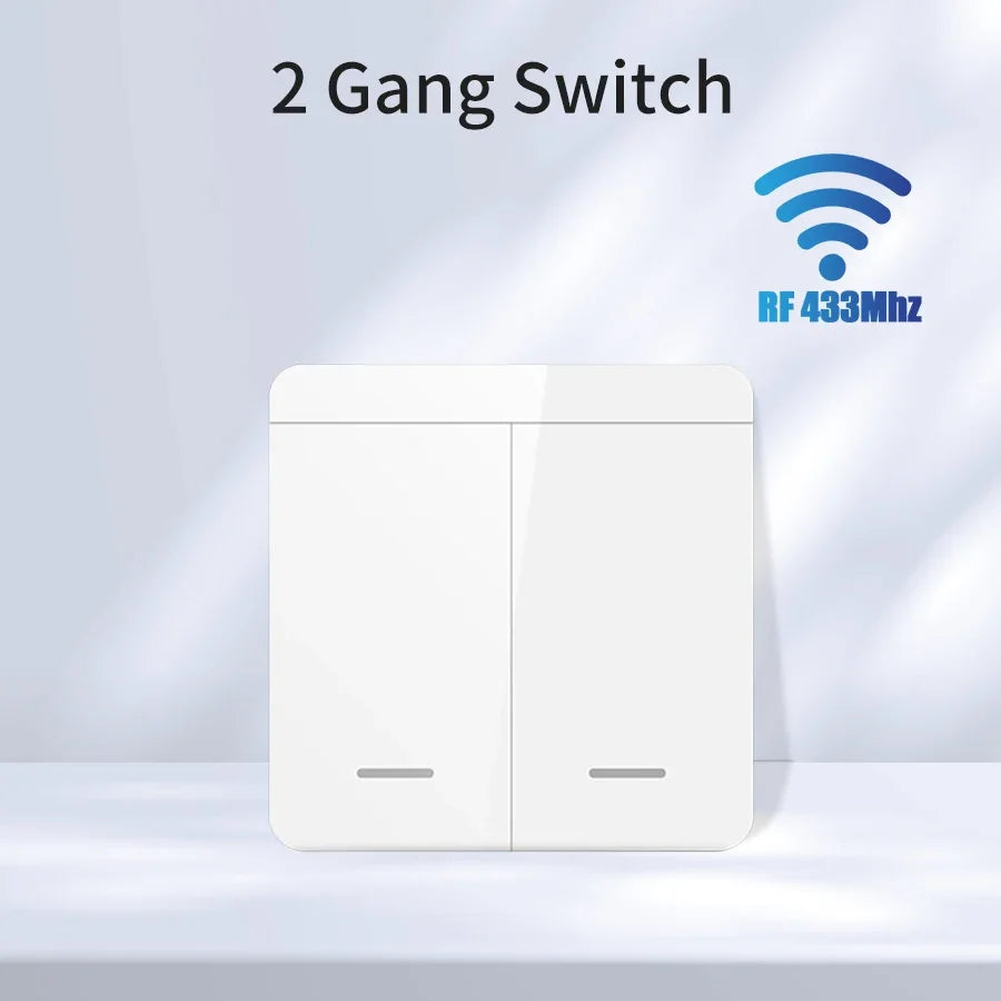 Wifi RF 433MHz Smart Switch Tuya Smart Life Alexa Google Alice Voice Control Remote Wireless Wall Panel Module for Led Lighting