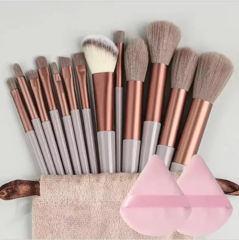 13-teiliges Premium-Make-up-Pinsel-Set aus synthetischen Nylonborsten – Weich, sanft und tierversuchsfrei für makellose Foundation, Rouge, Puder,
