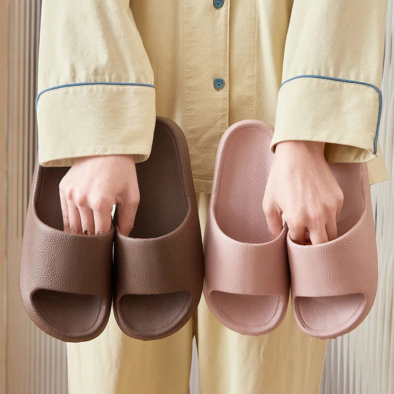 EVA Men Sandals Flip Flops Man Slippers Solid Color Non-slip Soft Sole Comfortable Shower Slippers Outdoor Couple Shoes Summer