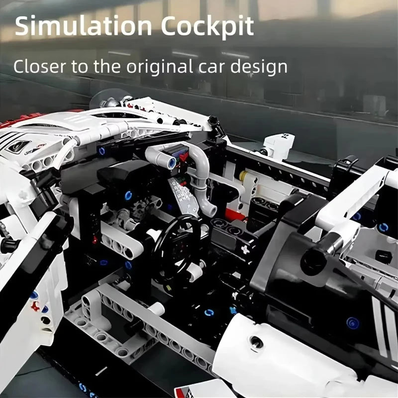 1580Pcs Technic 1:10 Scale  Classic Super Racing Car Building Blocks Assembly for Boys Home Decoration Birthday Gifts - Shoppiline