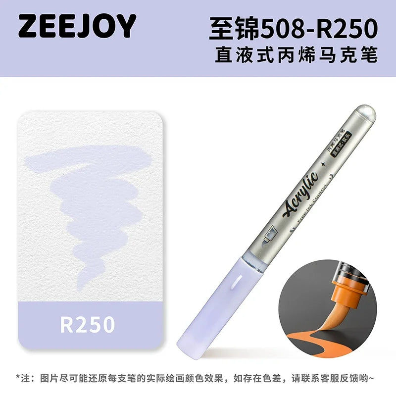 ZEEJOY 120/12/1 Colors Direct Liquid Acrylic Marker Pens Waterproof Pen Soft Brush Nib for Manga School Art Supplies Stationery