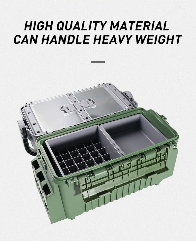 Large Fishing Tackle Box Multifunction Capacity Stand Rod Holder Cup Holder High Quality Plastic Egi Box Fishing Box - Shoppiline
